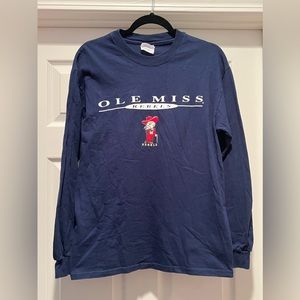 University of Mississippi Colonel Reb Long sleeved T-shirt, size M